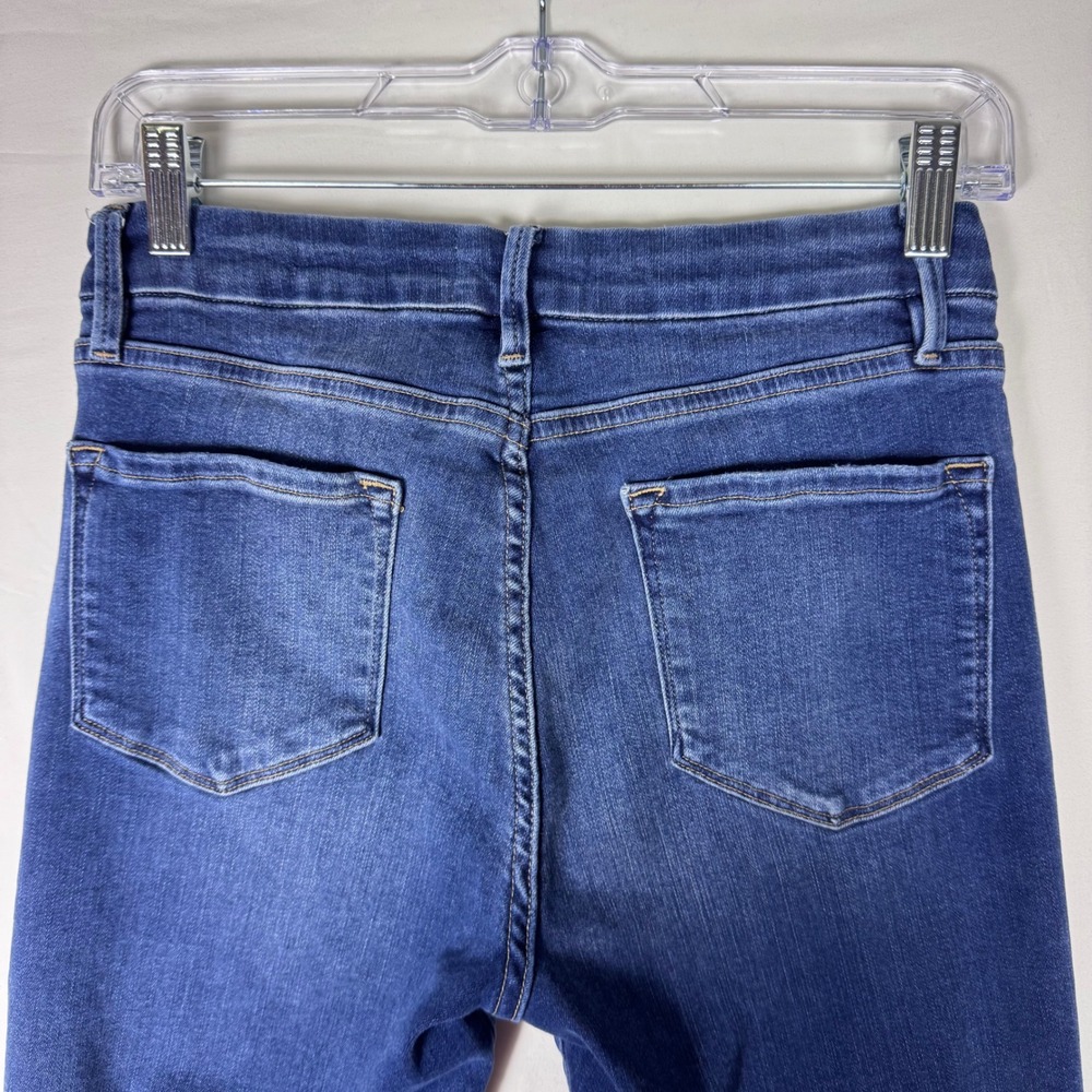 FRAME Le Crop Mini Boot Jeans Womens 29 Westcliff Blue Mid Rise Stretch - Picture 5 of 8